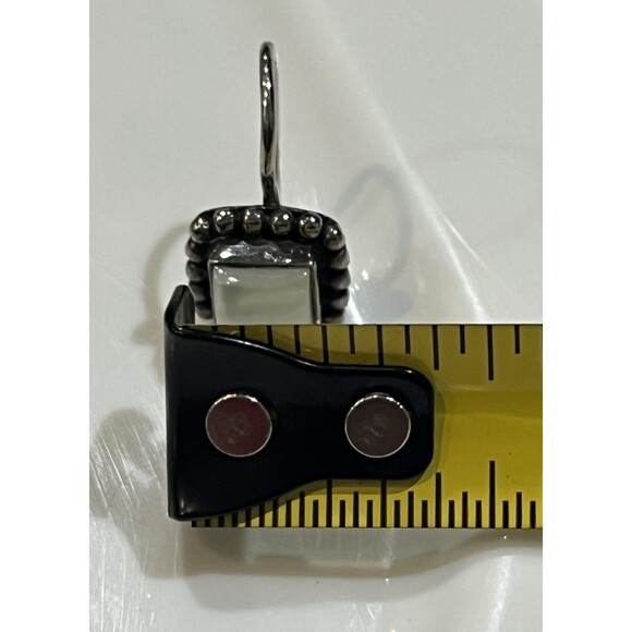 Silpada Sterling 925 Button Frame Mother of Pearl EARRINGS Necklace SET Italy - Picture 10 of 10